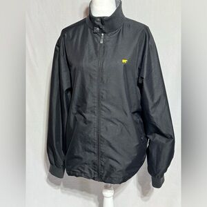 Jack Nicklaus Golf Jacket Men's Large Black Full Zip Collared Windbreaker